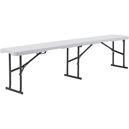GLOBAL INDUSTRIAL 6' Fold In Half Bench, White 436979